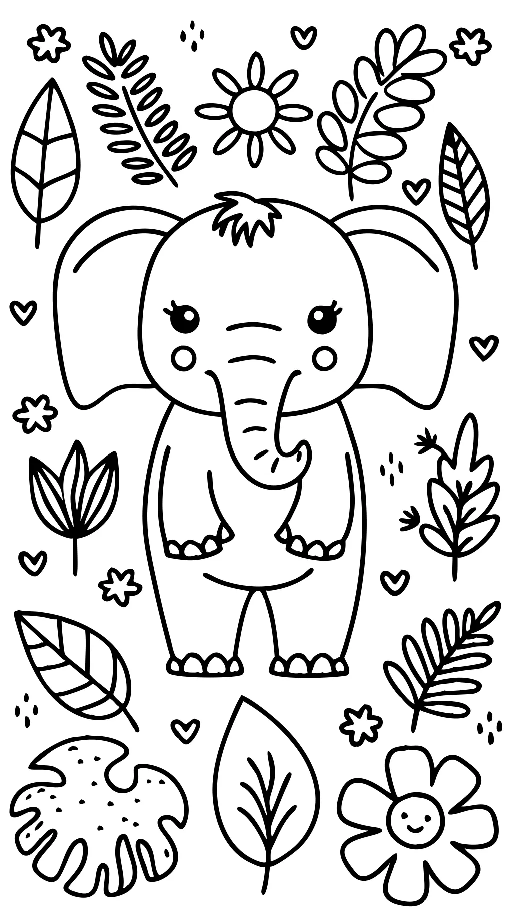 páginas para colorear gratis elefante